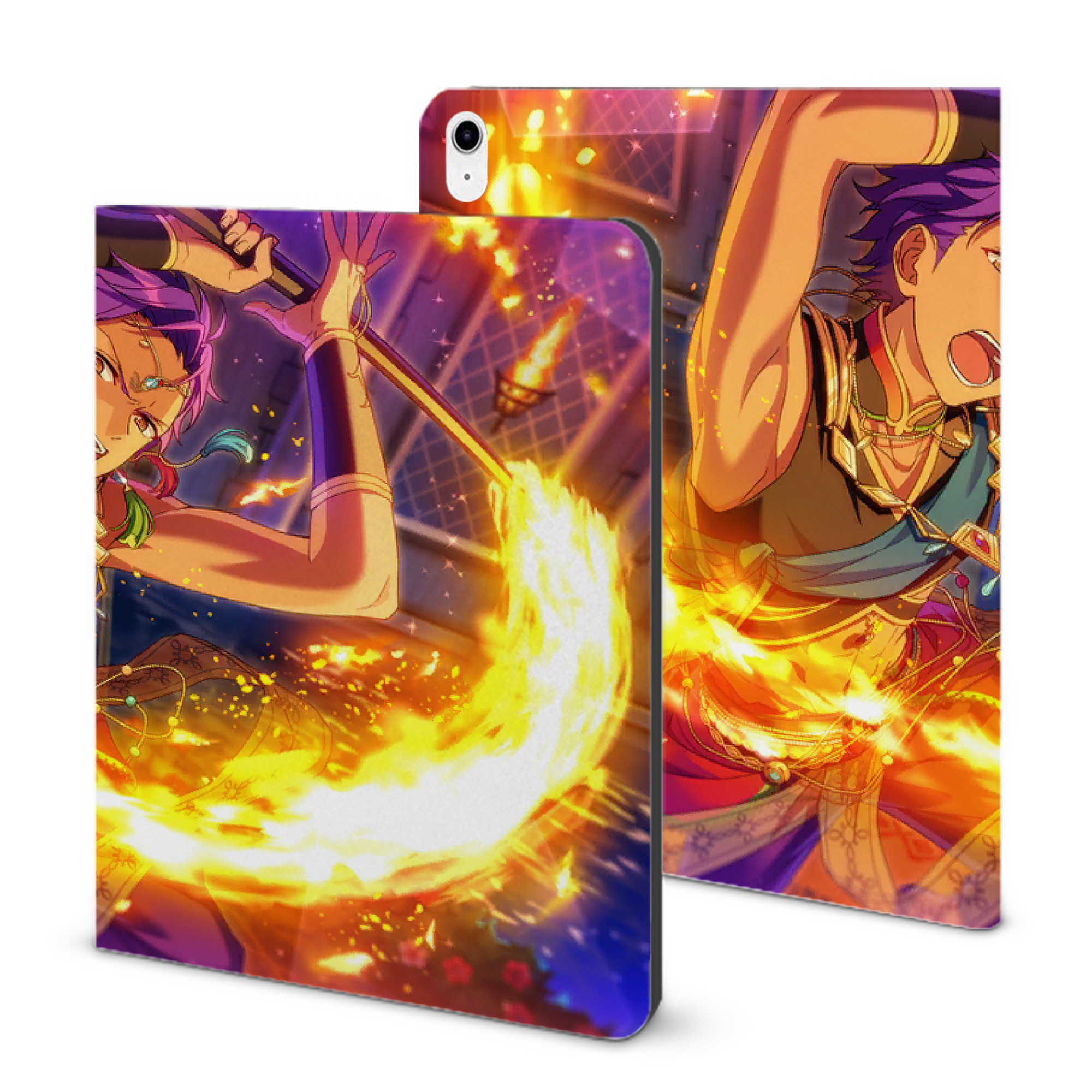 （画像用） あんさんぶるスターズ! Ensemble Stars IPad ケース ブック型 PUレザー TPU 耐衝撃 軽量 薄型 ペン収納なし 全面保護 IPad 各モデル対応